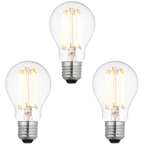 3 x E27 LED Dimmable Filament 6W Bulbs (40W Equivalent)