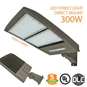 300W LED Street Outdoor Stadium Light With Shorting Cap, Direct Mount, 5 Year Warranty, DLC