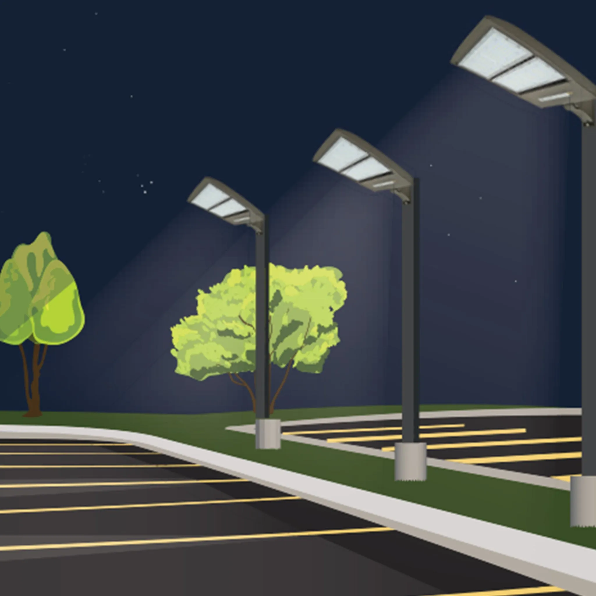 300W LED Street Outdoor Stadium Light With Shorting Cap, Direct Mount, 5 Year Warranty, DLC