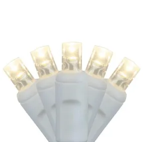 35 Warm White on White Wire 5mm - Premium - LED  Craft Lights