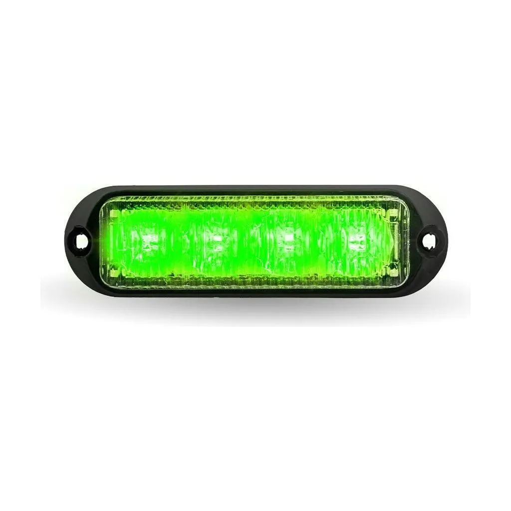 4 Color LED Class 1 Low Profile Warning Strobe with 36 Flash Patterns (4 Diodes) - Amber, White, Green & Blue