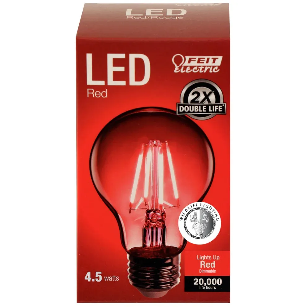 4.5W A19 Dimmable LED Filament Light Bulbs <p>See All Colors</p>