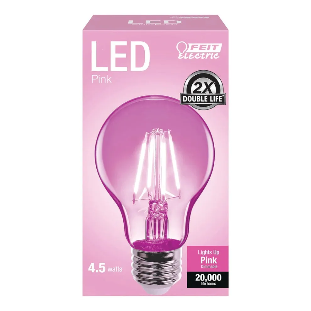 4.5W A19 Dimmable LED Filament Light Bulbs <p>See All Colors</p>