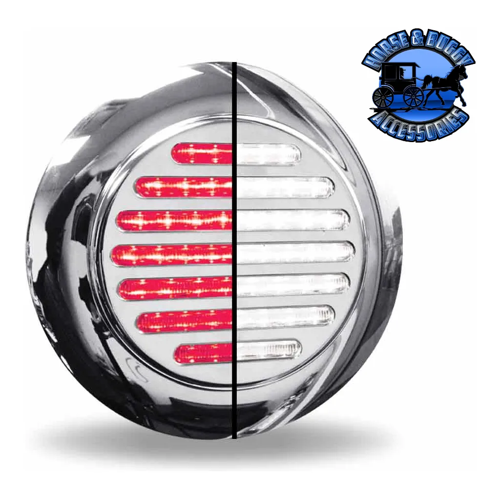 4" Round Red to White Flatline - Trux Dual Revolution LEDs