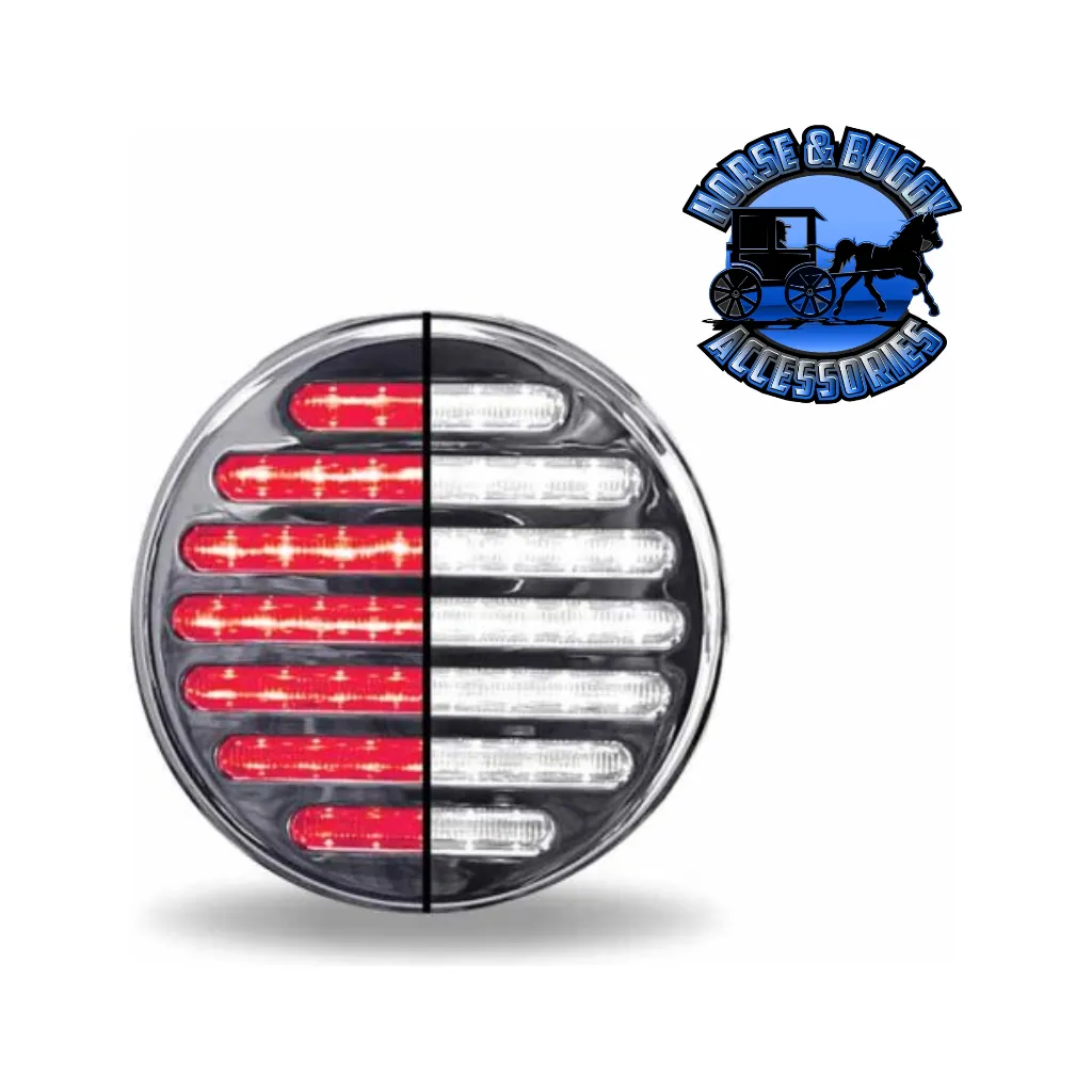 4" Round Red to White Flatline - Trux Dual Revolution LEDs