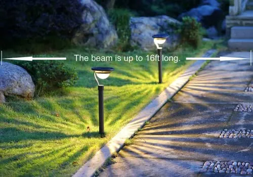 50 Lumens Solar Outdoor Lights Waterproof Solar Pathway Lights 12 Hrs for Walkway, Patio, Yard, Driveway, Garden - 4 Pack