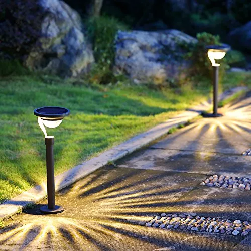 50 Lumens Solar Outdoor Lights Waterproof Solar Pathway Lights 12 Hrs for Walkway, Patio, Yard, Driveway, Garden - 4 Pack