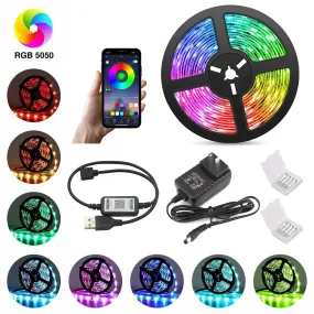 5050 RGB LED Strip with Bluetooth (16.4ft)
