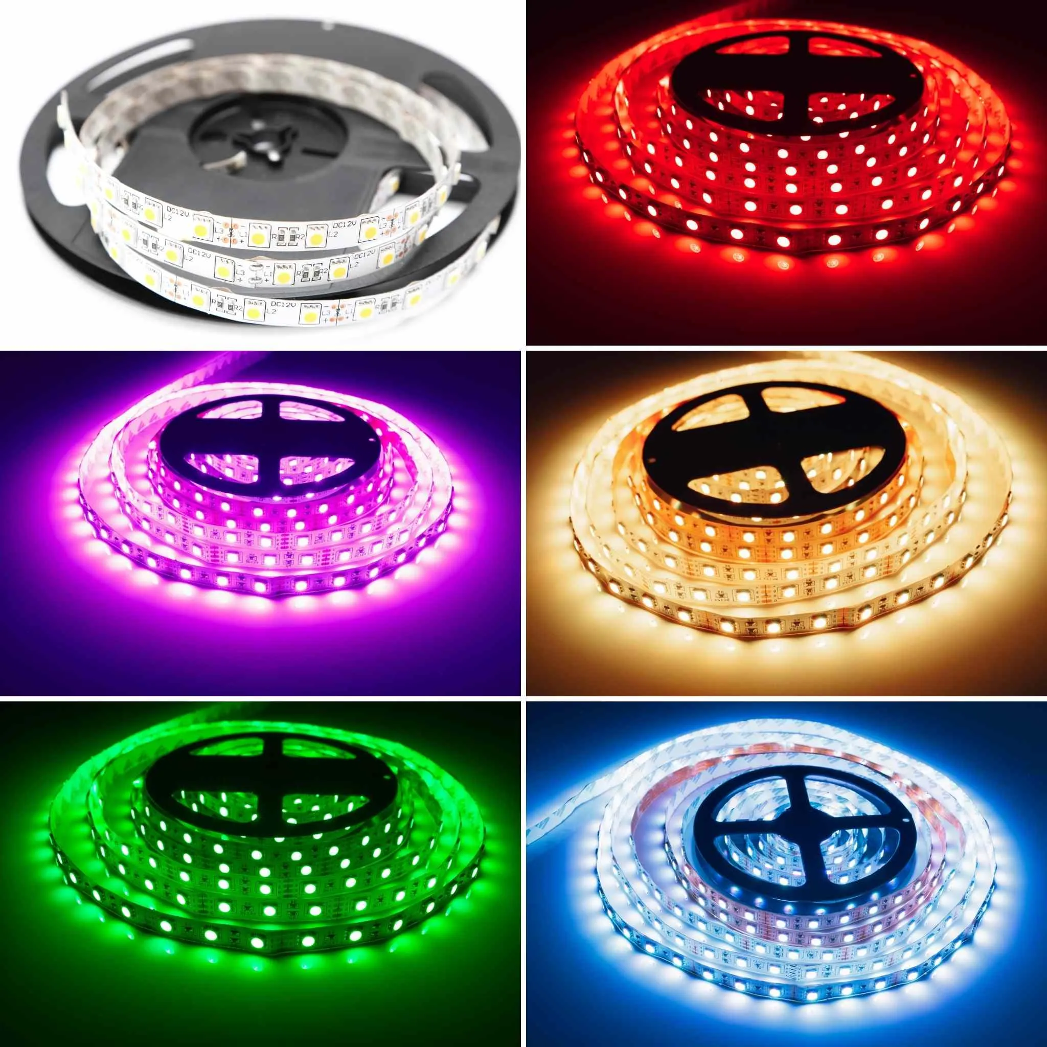 5050 RGB LED Strip with IR Remote Control (16.4ft)