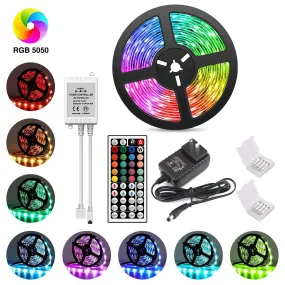 5050 RGB LED Strip with IR Remote Control (16.4ft)