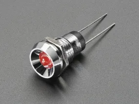 5mm Chromed Metal Wide Concave Bevel LED Holder - Pack of 5