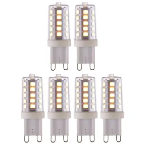 6 X G9 LED SMD Dimmable Light Bulb 3.7W Warm White