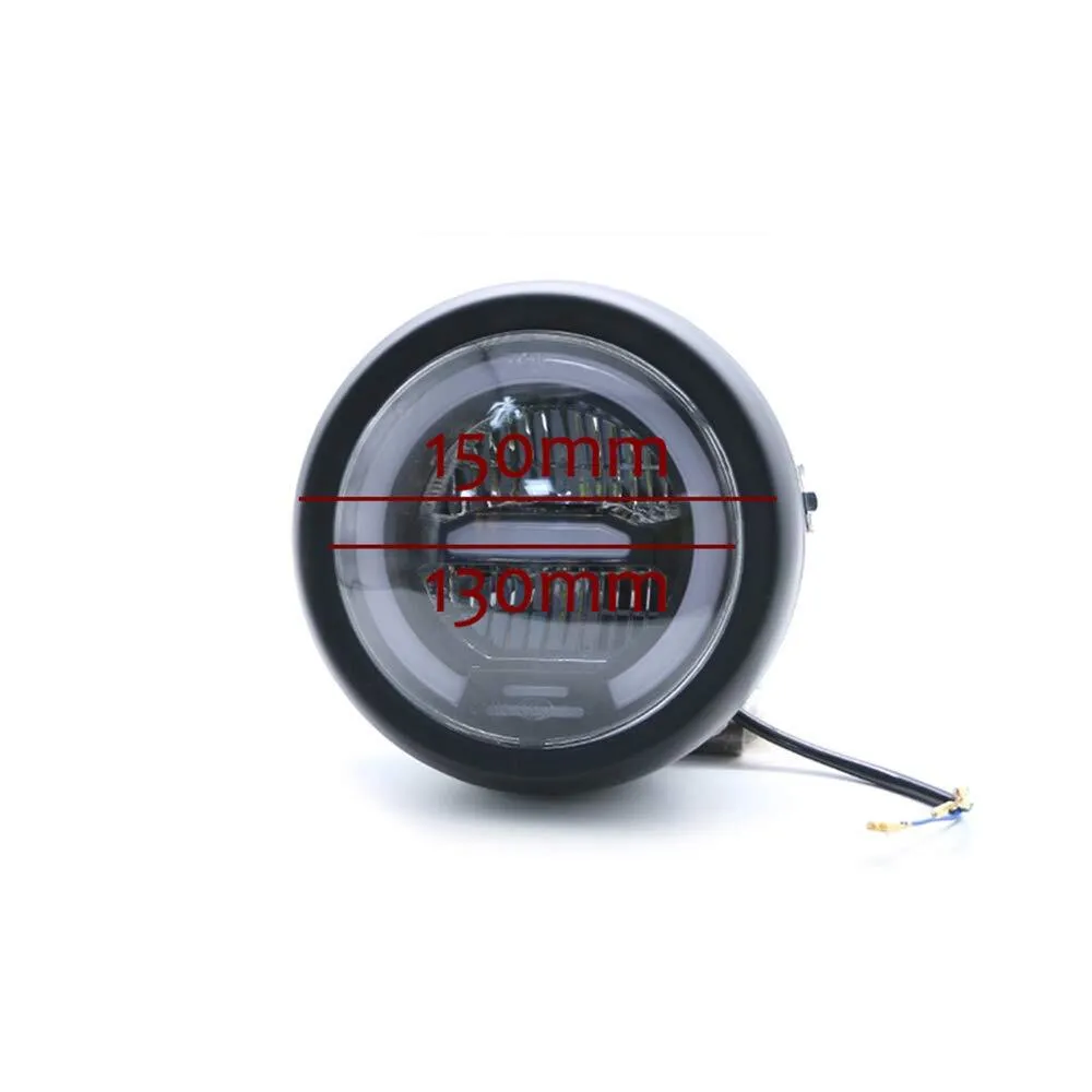 6.5Inches Metal LED Retro Motorcycle Headlight Universal Cafe