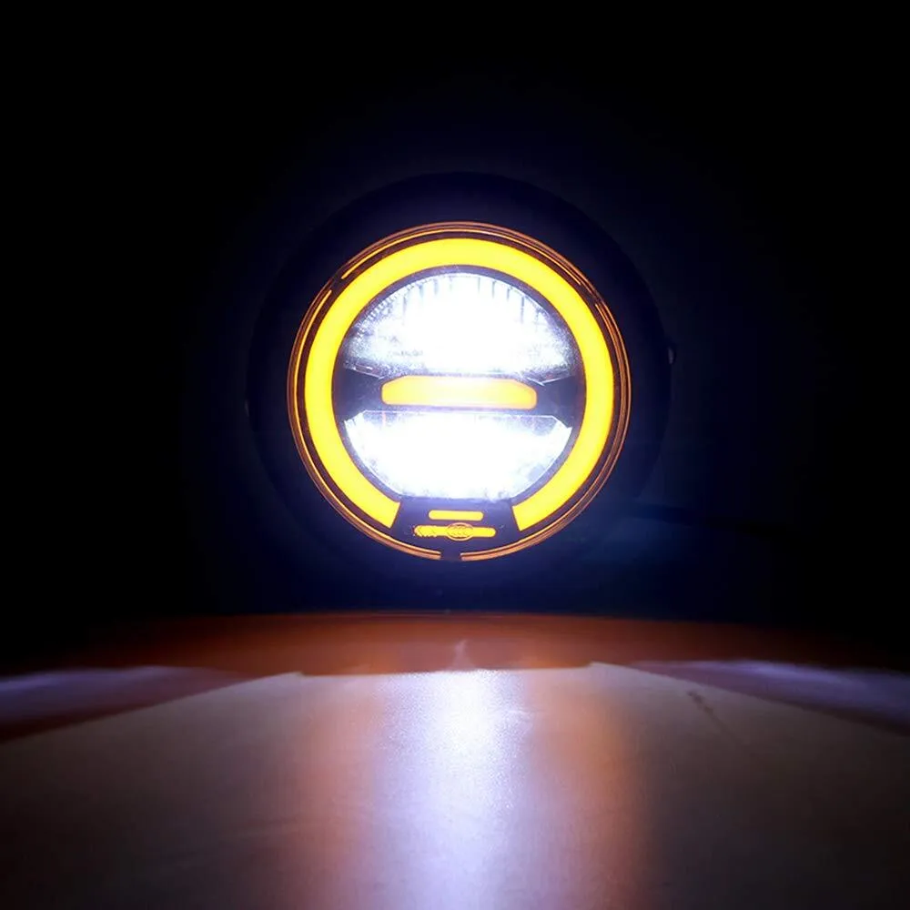 6.5Inches Metal LED Retro Motorcycle Headlight Universal Cafe