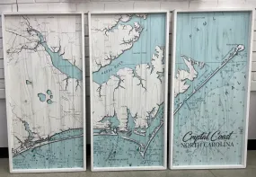 69x47 3 Panel Crystal Coast Noaa Blue Chart
