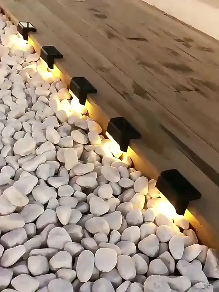 7-Pack Waterproof Solar Deck Lights, Warm White LED for Outdoor Stairs, Fence, Garden, Patio, Balcony, and Pathway Decor