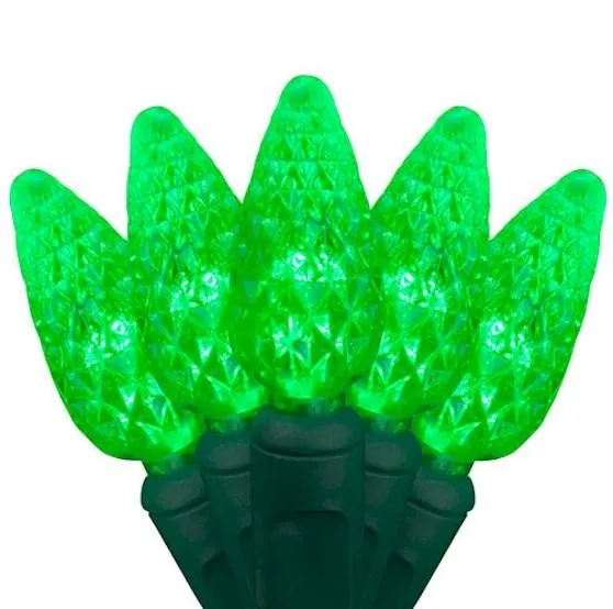 70 Green C6 Strawberry - Premium - LED Christmas Lights
