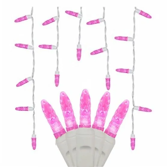 70 Pink Icicles - Premium - LED Christmas Lights