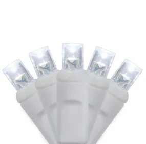 70 Pure White on White Wire 5mm Wide Angle Lens - Premium - LED Christmas Lights