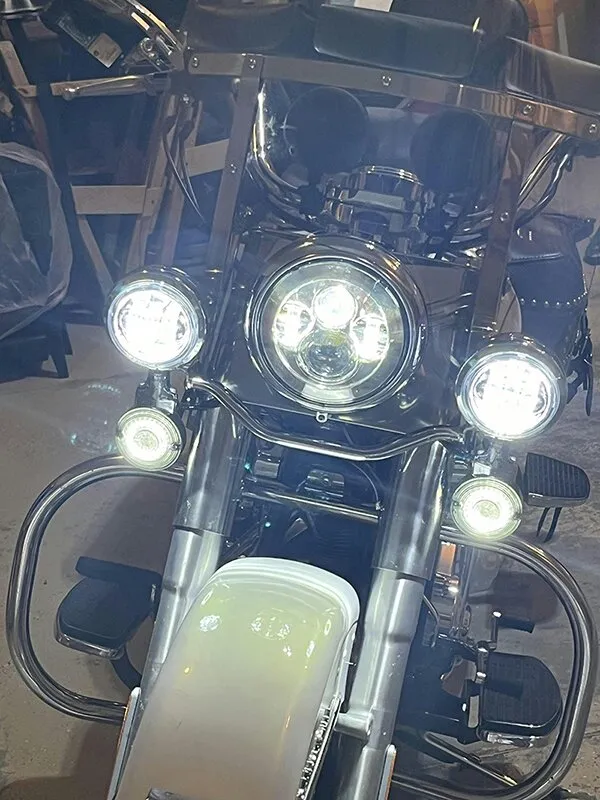 7" LED Projector Headlight   4.5" Fog Lights Combo for Harley Davidson
