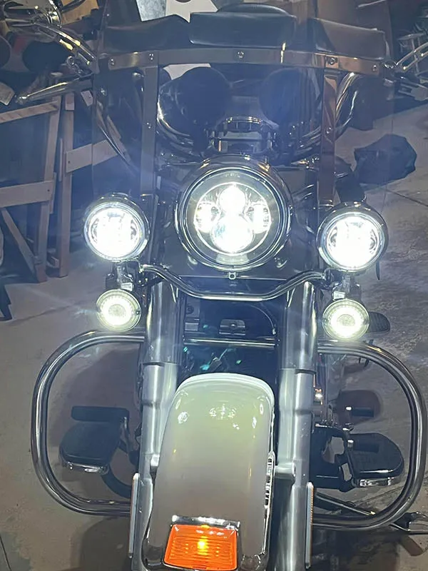 7" LED Projector Headlight   4.5" Fog Lights Combo for Harley Davidson