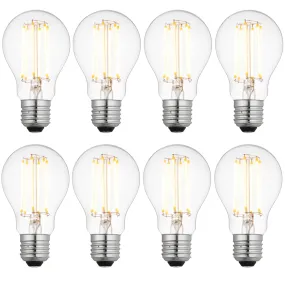 8 x E27 LED Dimmable Filament 6W Bulbs (40W Equivalent)