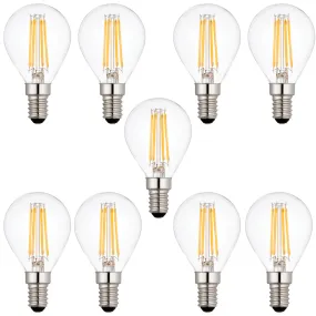 9 x E14 LED Filament Bulbs Dimmable 4W (40W Equivalent)