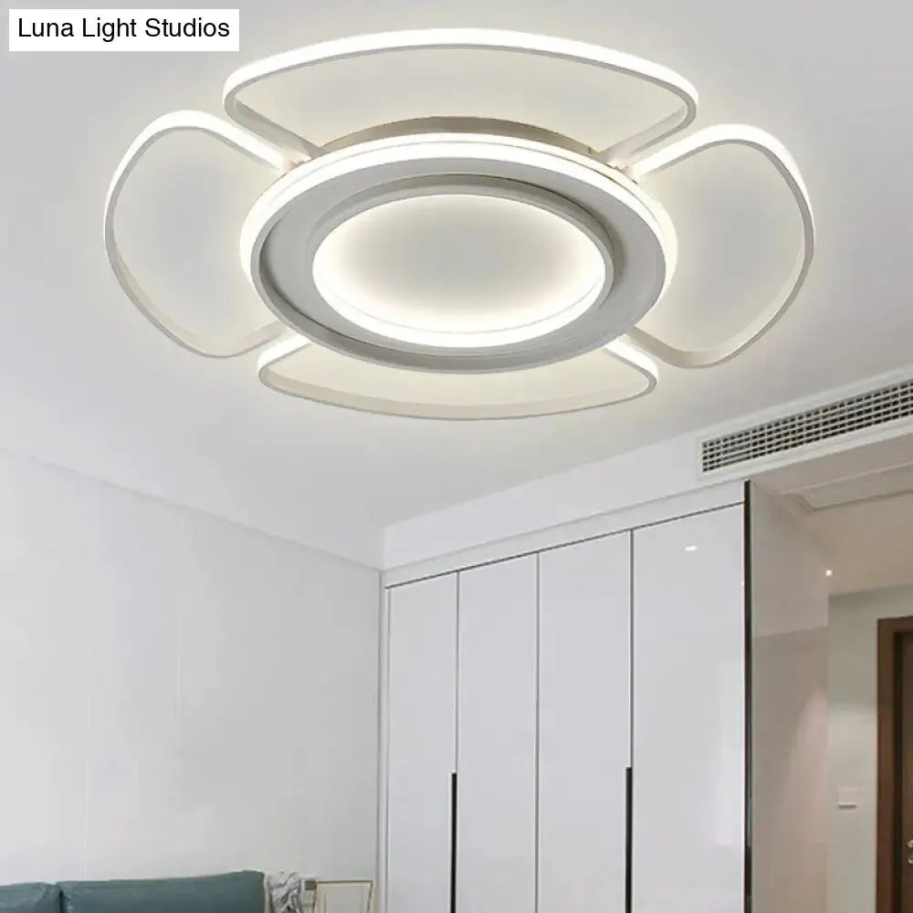 Acrylic Art Deco Living Room Round Ceiling Light – Flush Mount Fixture