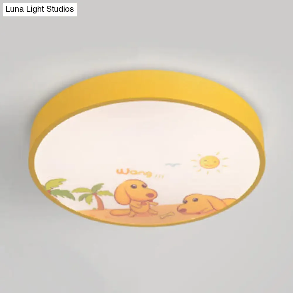 Acrylic Cartoon Flush Mount Ceiling Light for Kid's Bedroom