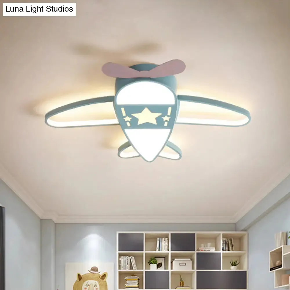 Acrylic Plane Ceiling Light with Simple Pink/Blue LED and Multiple Light Options