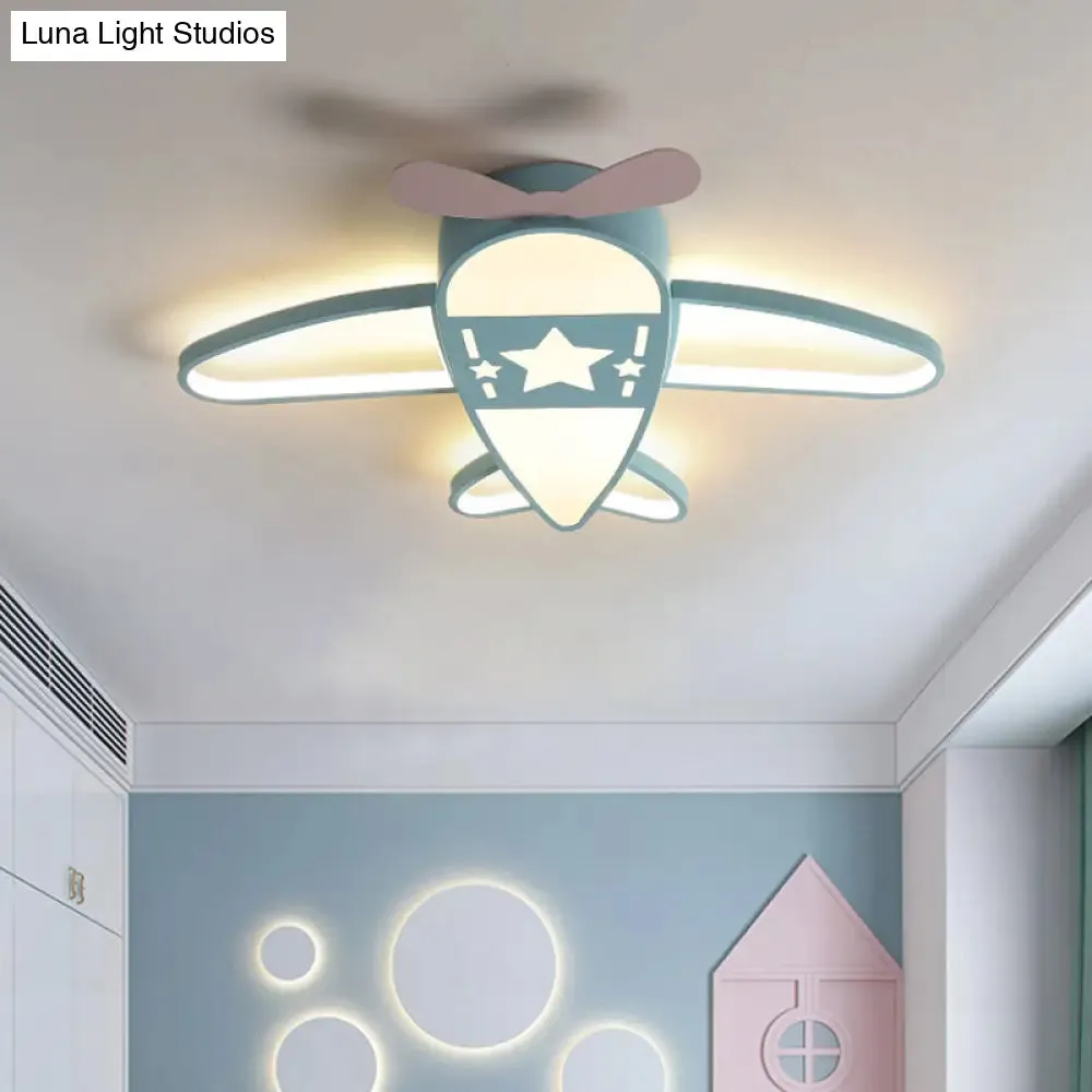 Acrylic Plane Ceiling Light with Simple Pink/Blue LED and Multiple Light Options