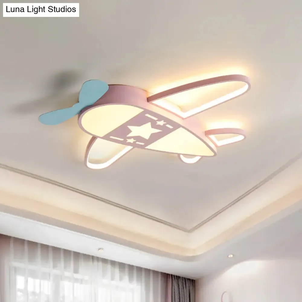 Acrylic Plane Ceiling Light with Simple Pink/Blue LED and Multiple Light Options