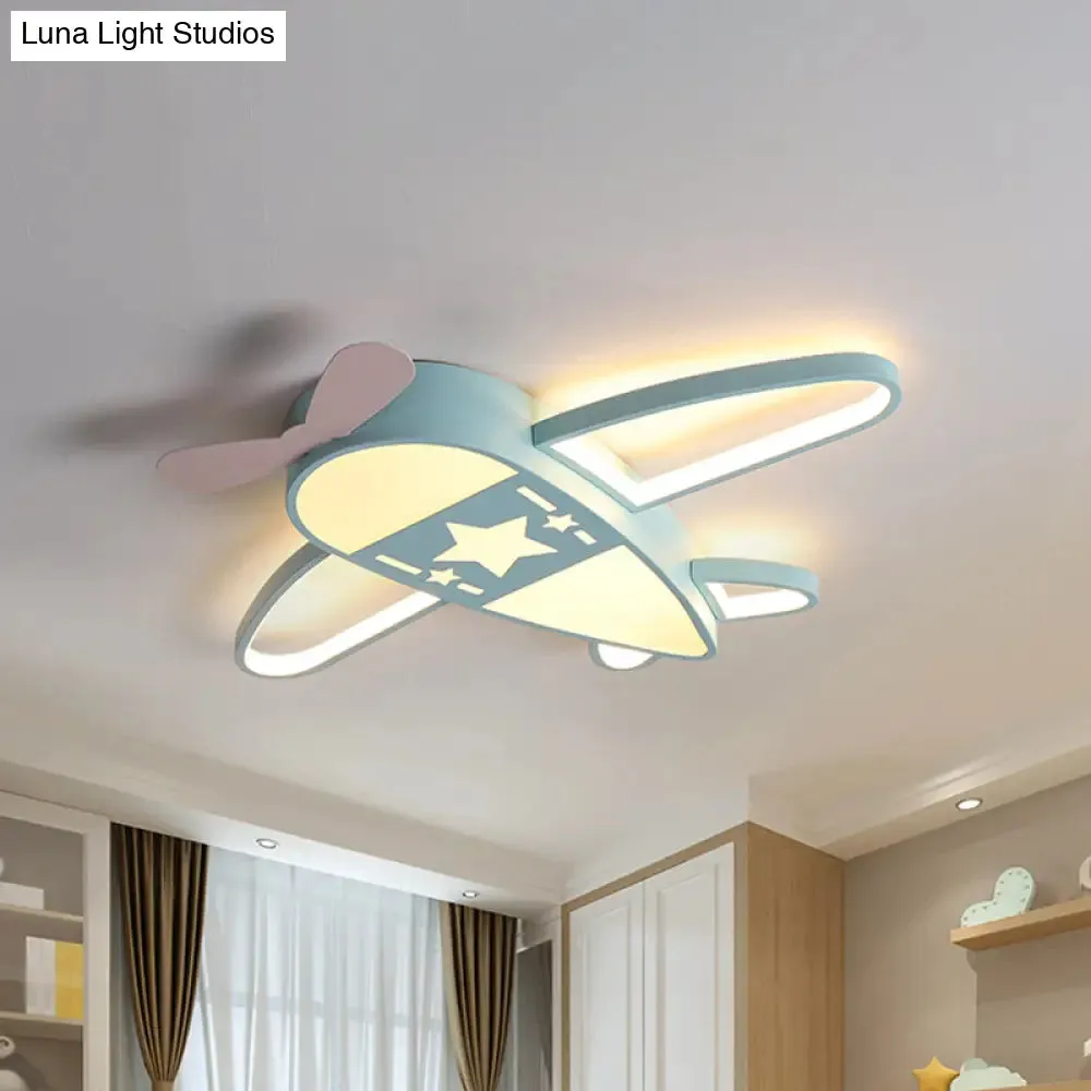 Acrylic Plane Ceiling Light with Simple Pink/Blue LED and Multiple Light Options