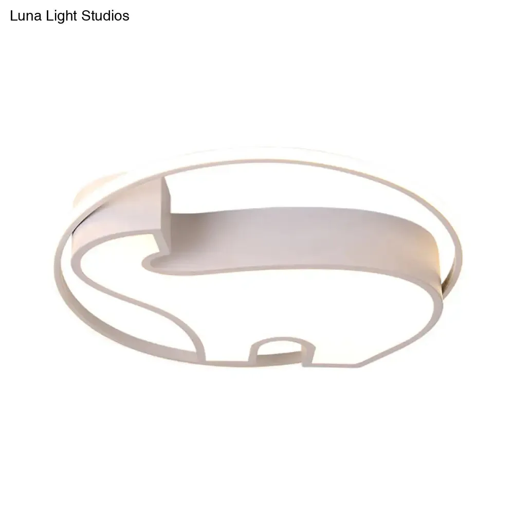 Acrylic Round Flush Mount Cartoon Ceiling Light for Bedroom