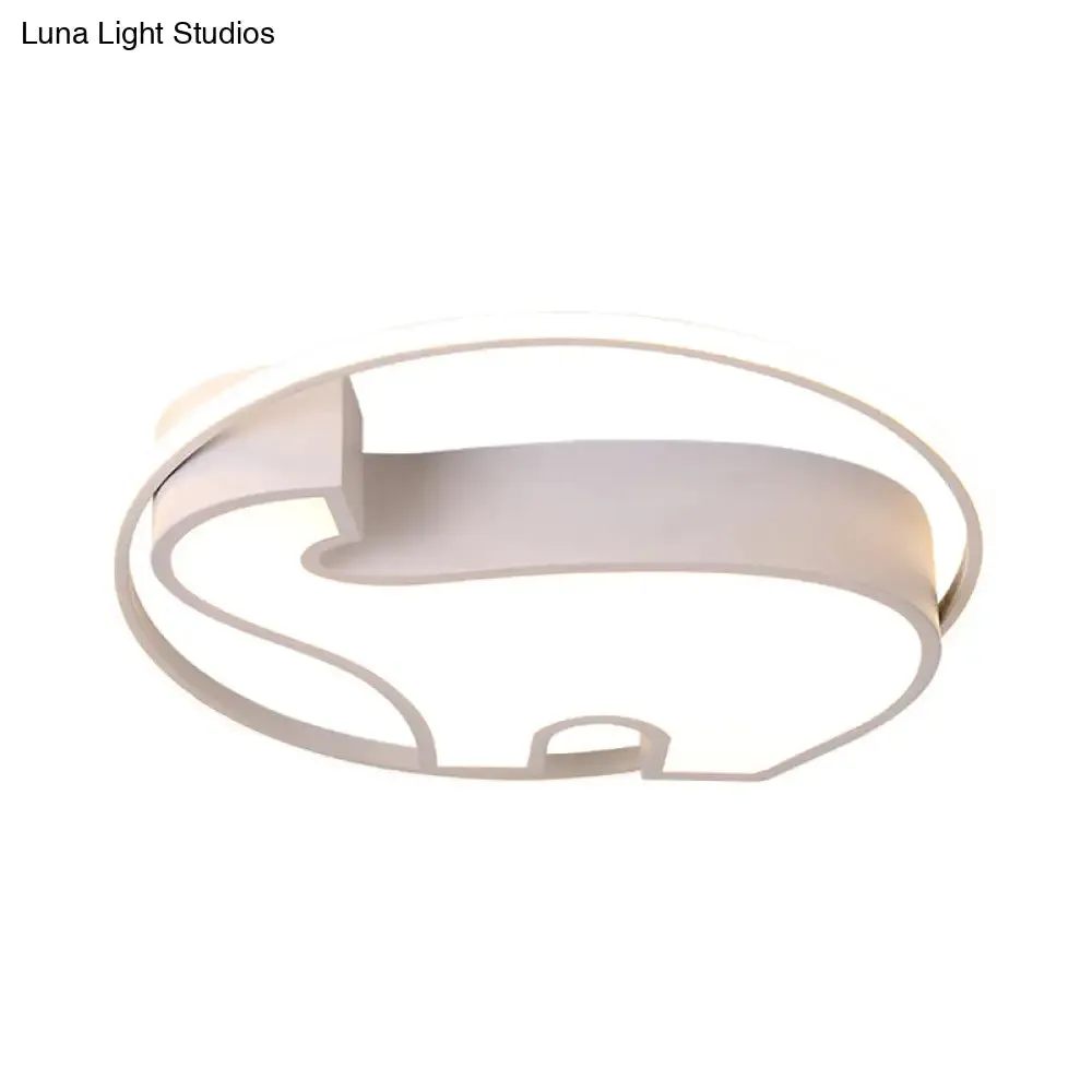 Acrylic Round Flush Mount Cartoon Ceiling Light for Bedroom