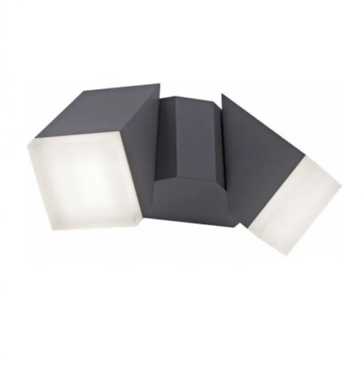 Adjustable Outdoor Wall Light In Anthracite with Twilight & Motion Sensor - ID 10779