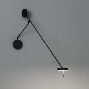 Adjustable Swing Arm Black Wall Lamp
