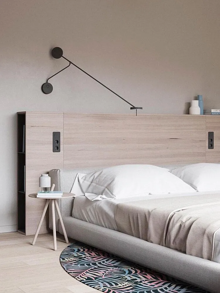 Adjustable Swing Arm Black Wall Lamp