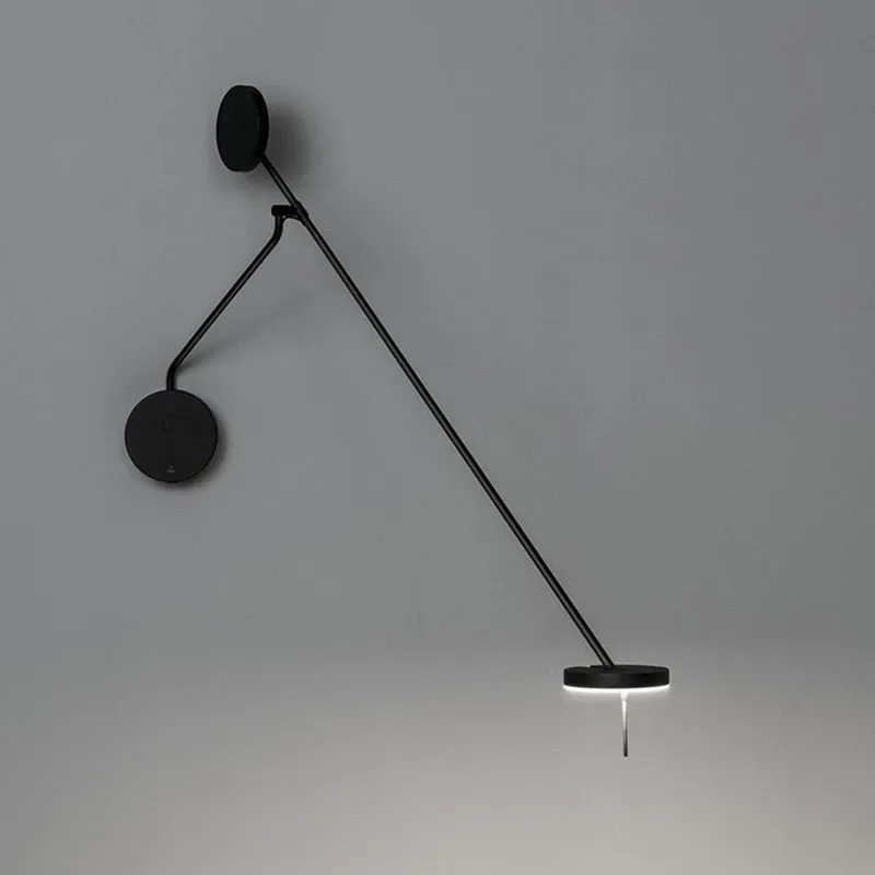 Adjustable Swing Arm Black Wall Lamp