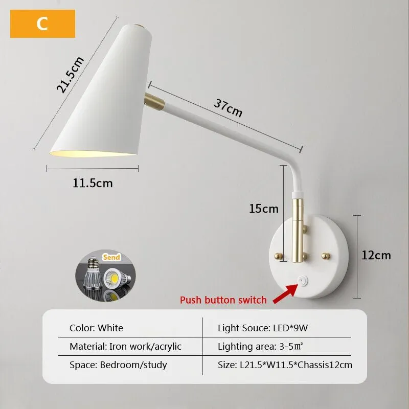 Adjustable Swing Wall Lamp for Home and Hotel Decor
