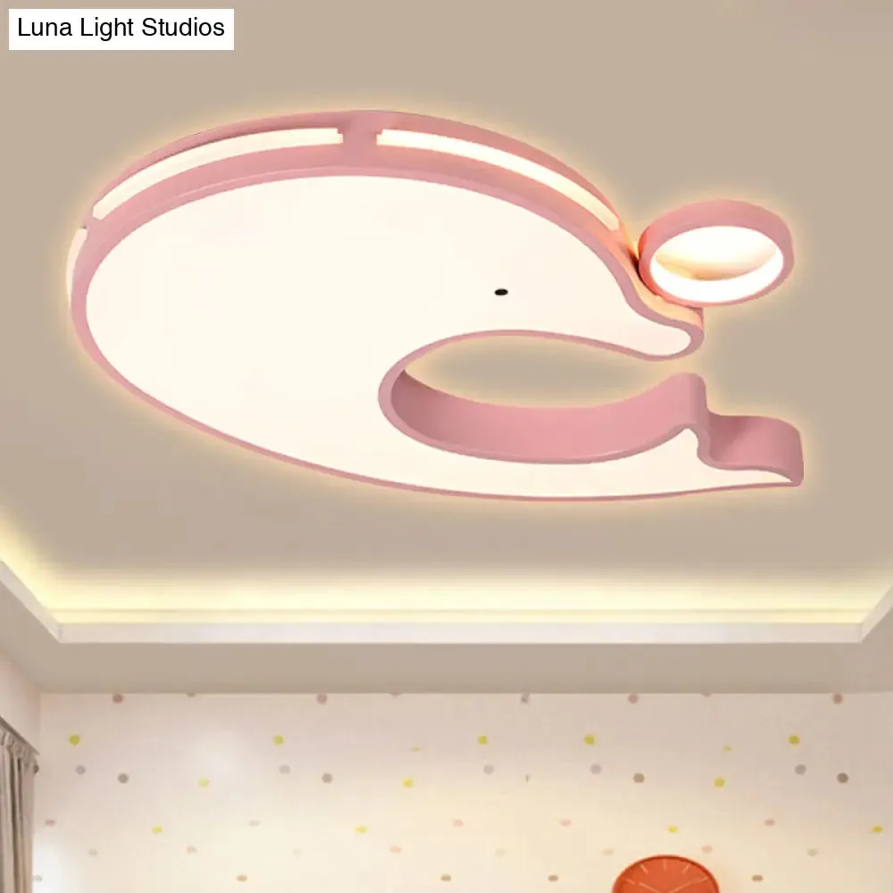 Adorable Acrylic Dolphin LED Ceiling Light - Perfect for Baby Room or Kindergarten!
