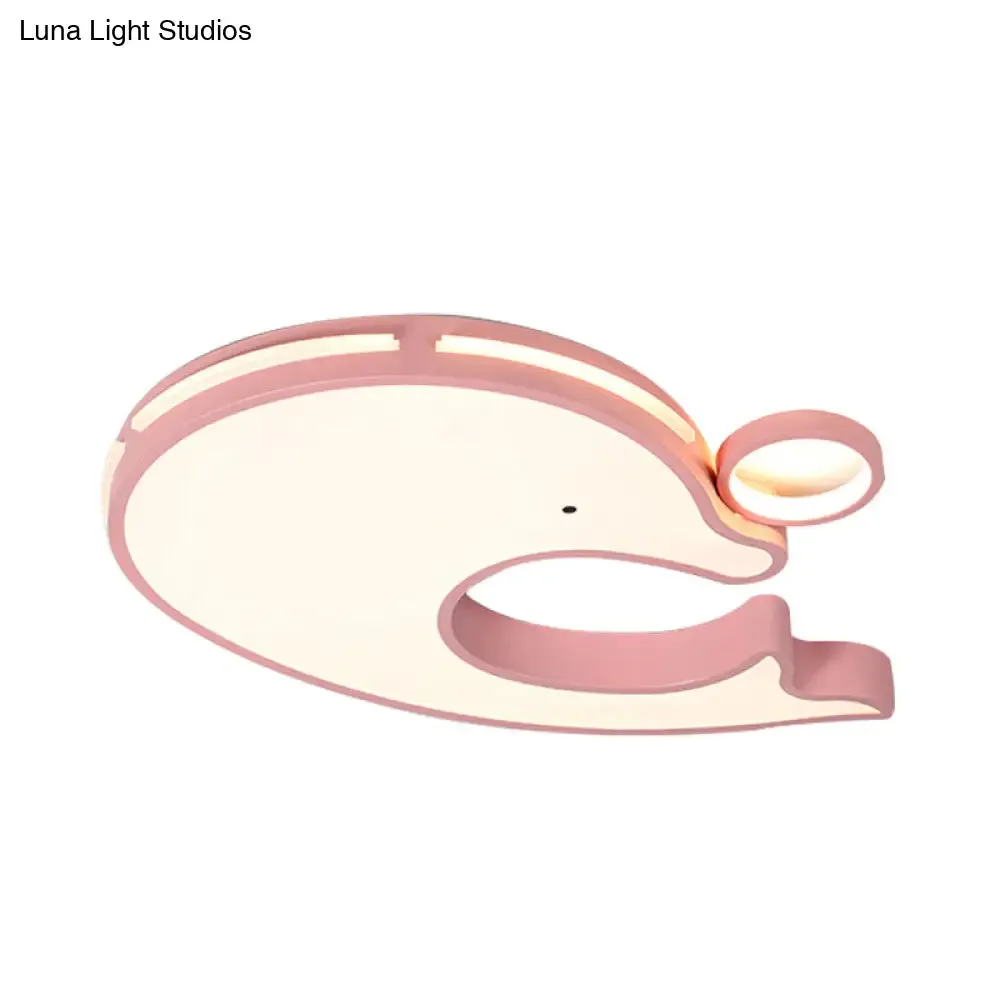 Adorable Acrylic Dolphin LED Ceiling Light - Perfect for Baby Room or Kindergarten!