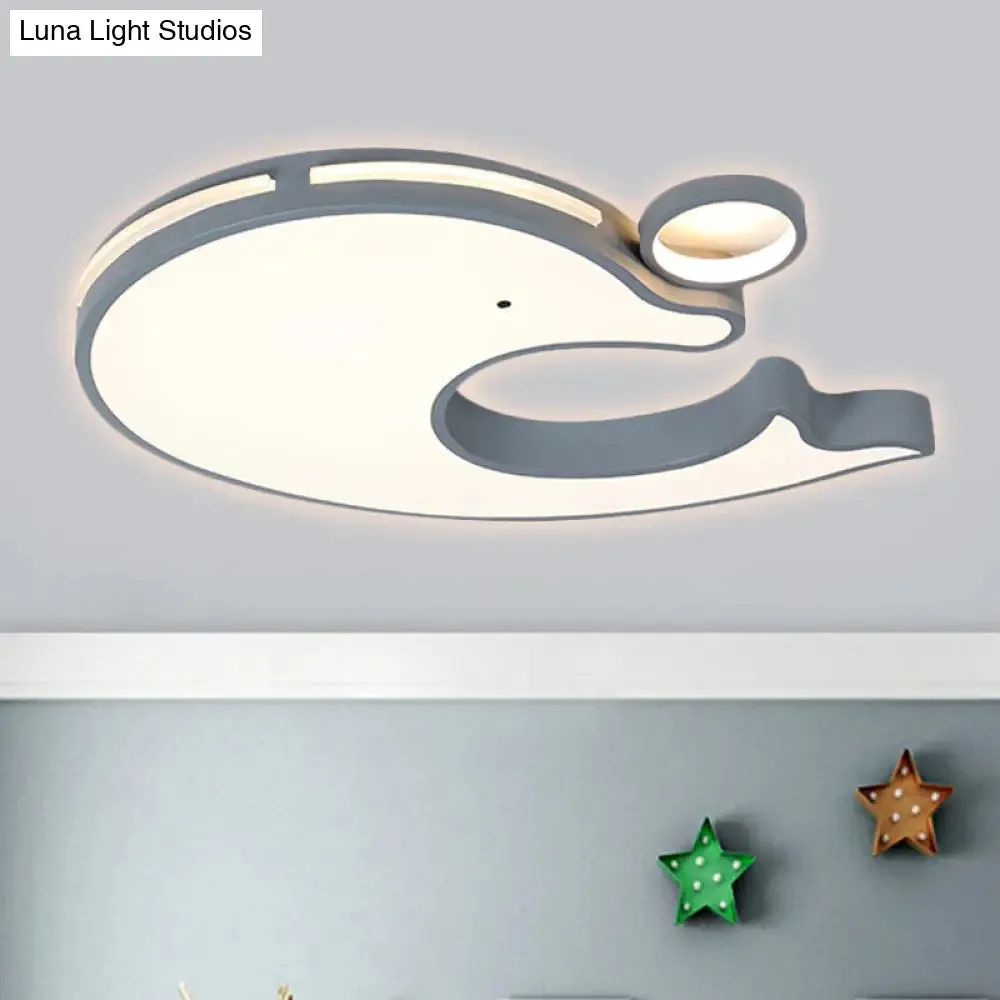 Adorable Acrylic Dolphin LED Ceiling Light - Perfect for Baby Room or Kindergarten!