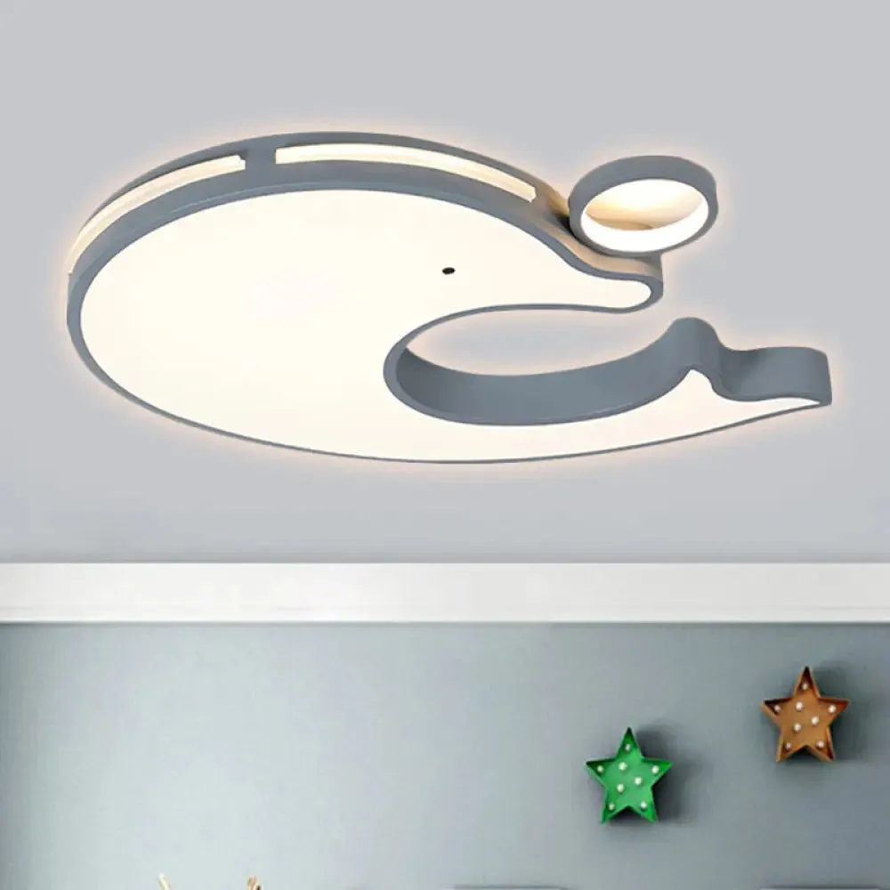 Adorable Acrylic Dolphin LED Ceiling Light - Perfect for Baby Room or Kindergarten!