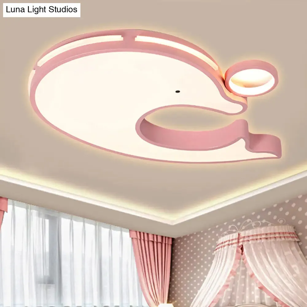 Adorable Acrylic Dolphin LED Ceiling Light - Perfect for Baby Room or Kindergarten!