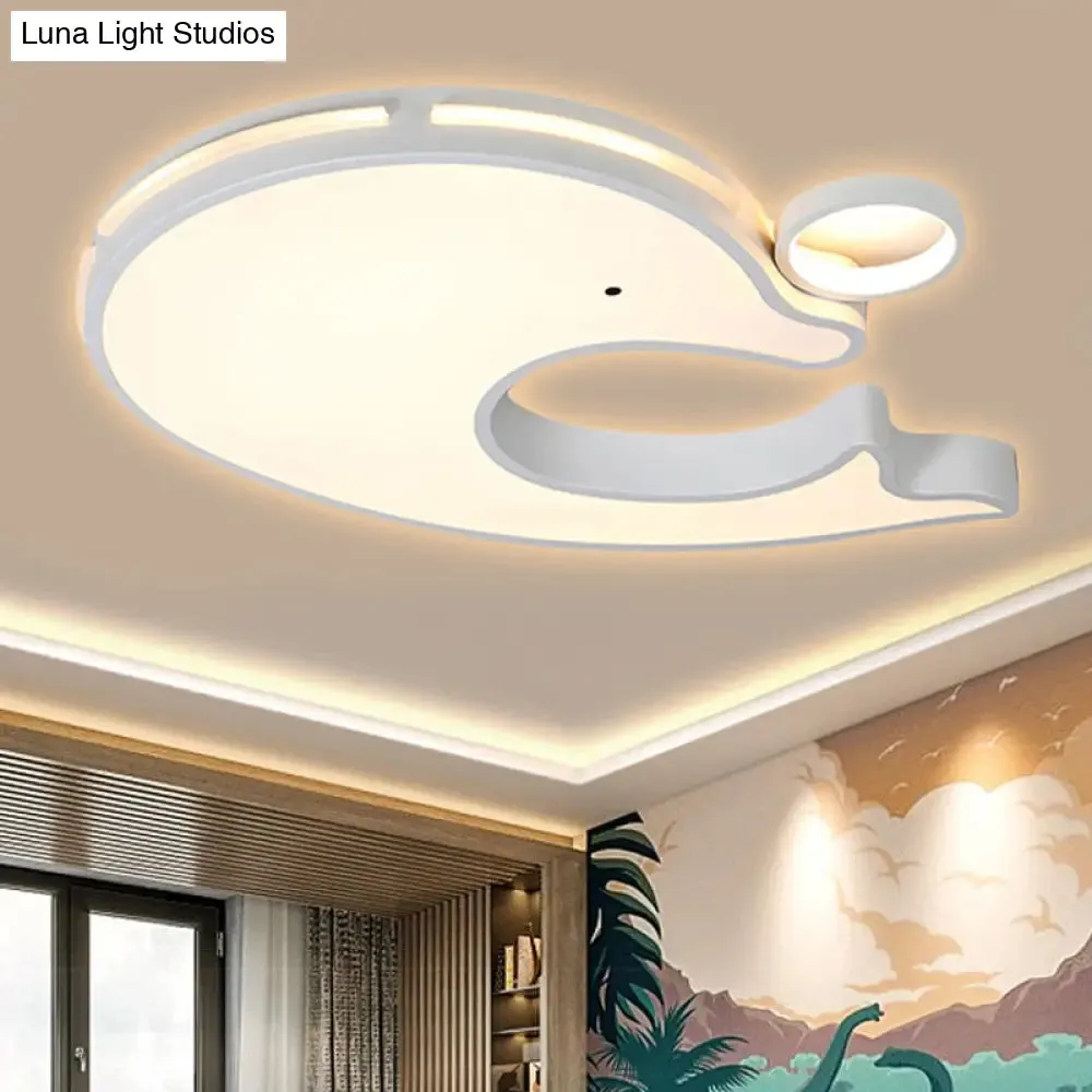 Adorable Acrylic Dolphin LED Ceiling Light - Perfect for Baby Room or Kindergarten!