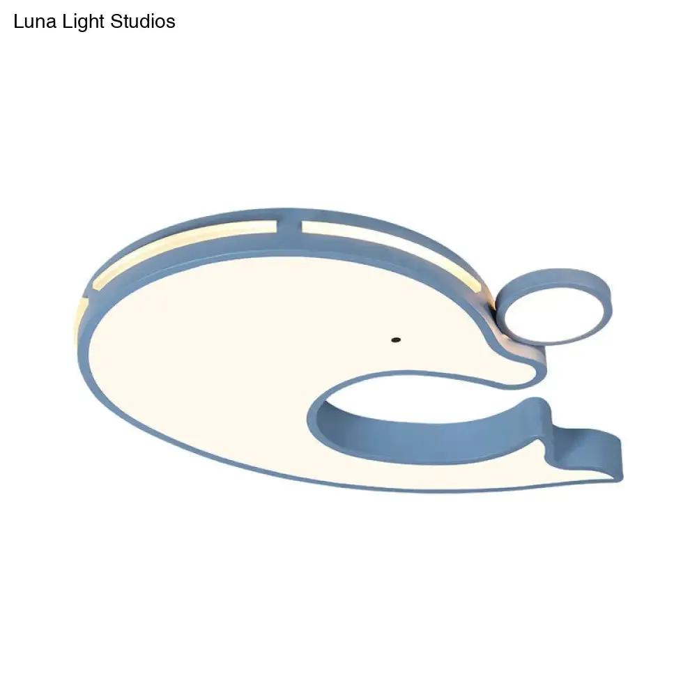 Adorable Acrylic Dolphin LED Ceiling Light - Perfect for Baby Room or Kindergarten!
