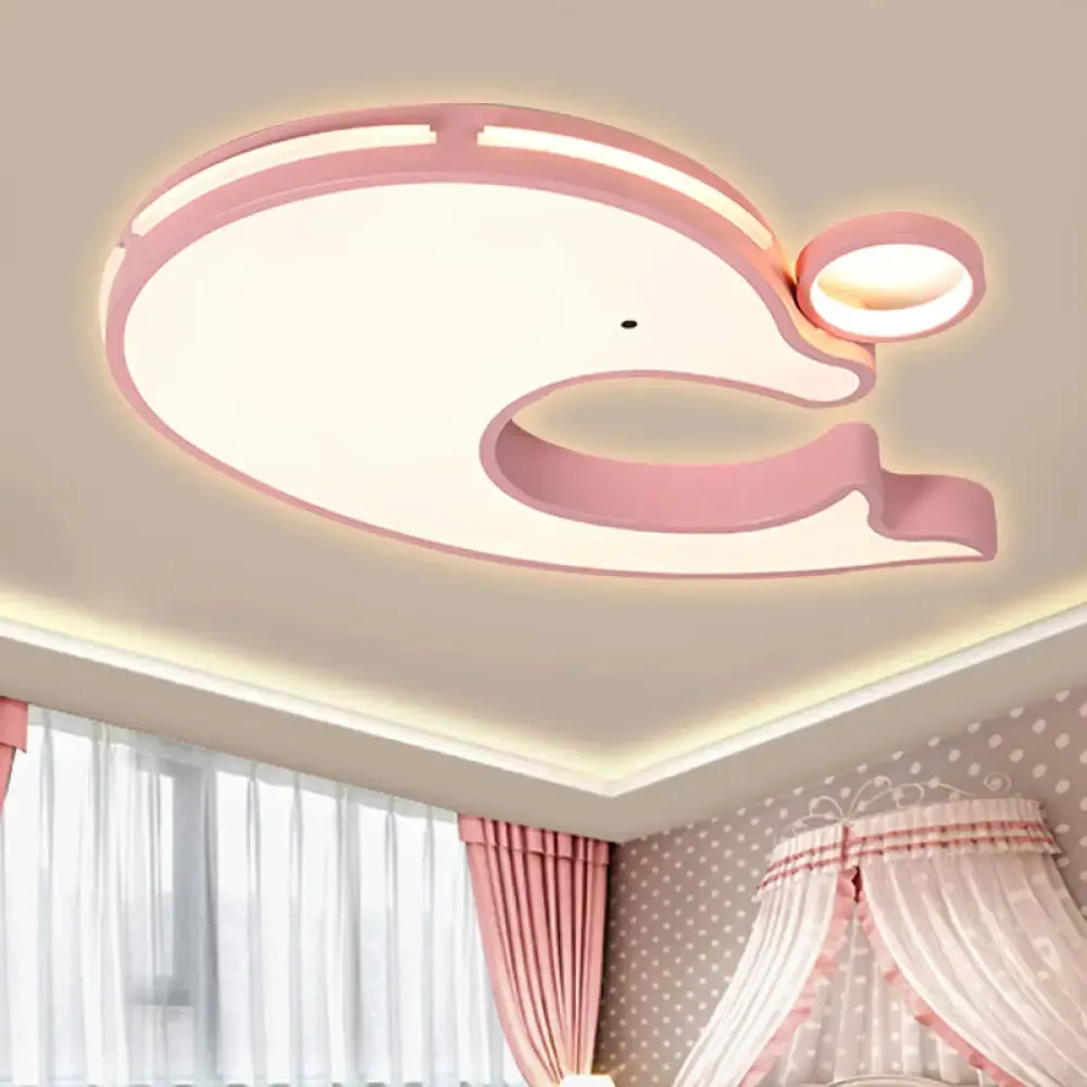 Adorable Acrylic Dolphin LED Ceiling Light - Perfect for Baby Room or Kindergarten!