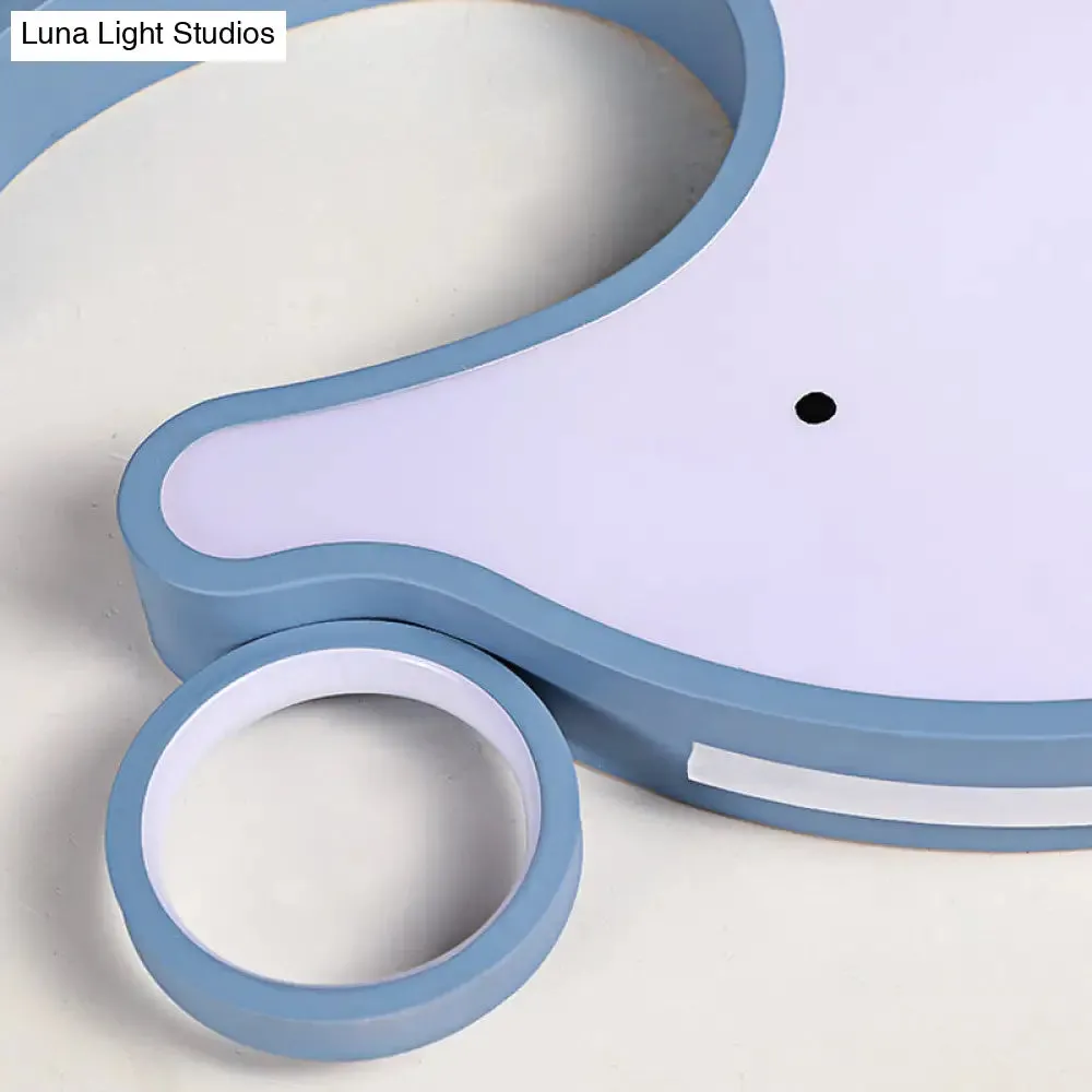 Adorable Acrylic Dolphin LED Ceiling Light - Perfect for Baby Room or Kindergarten!