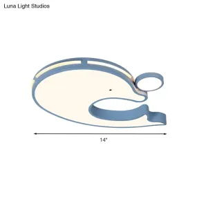 Adorable Acrylic Dolphin LED Ceiling Light - Perfect for Baby Room or Kindergarten!